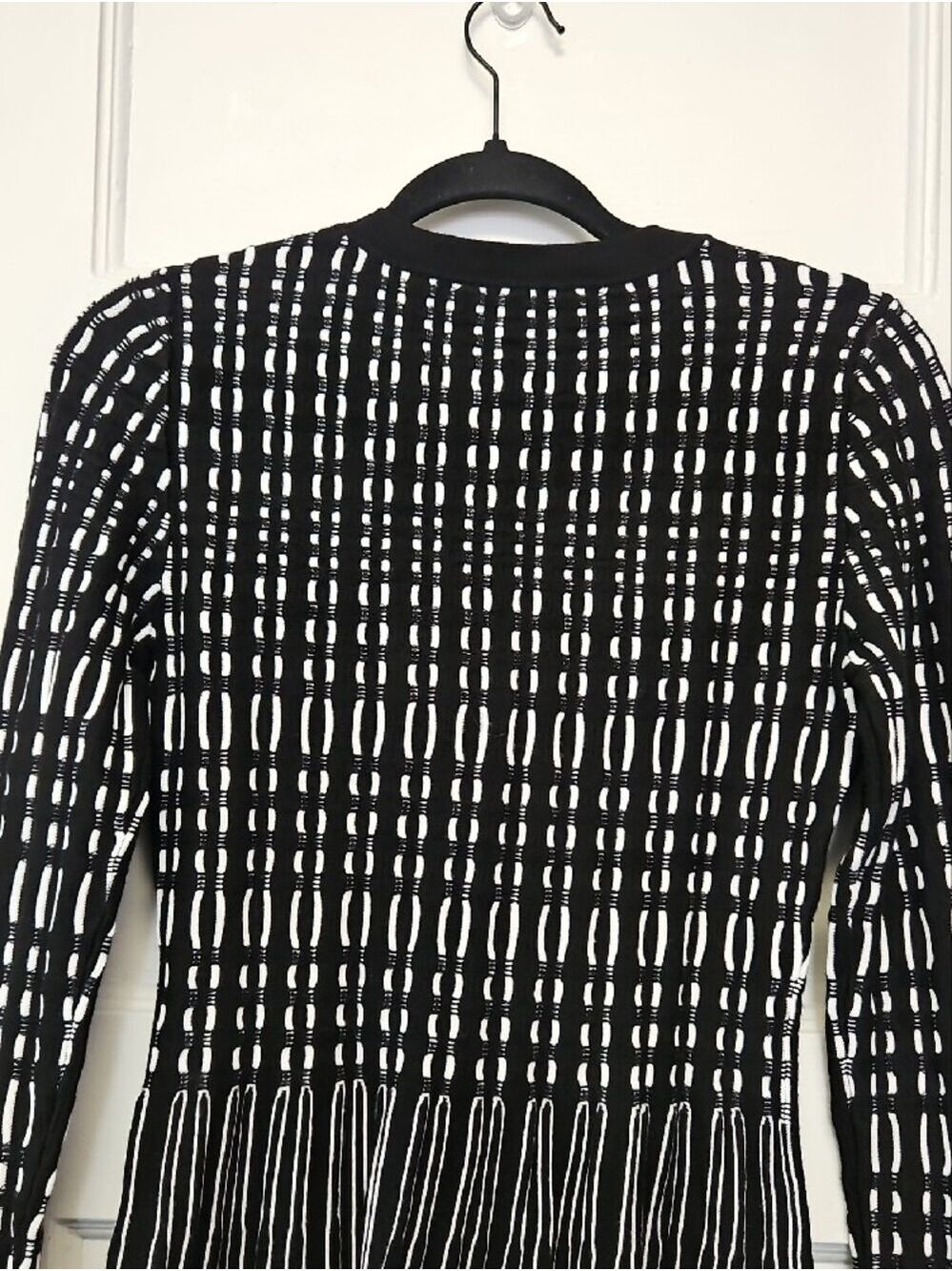 WHBM Black and White Striped Knit Cardigan XS - Picture 8 of 8